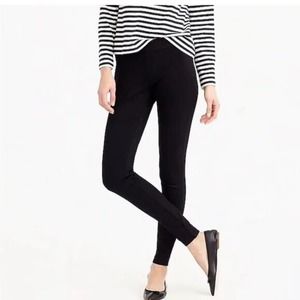 J. Crew Women's Tapered Leg Pixie Pant Back Zip Mid Rise Black Size 12